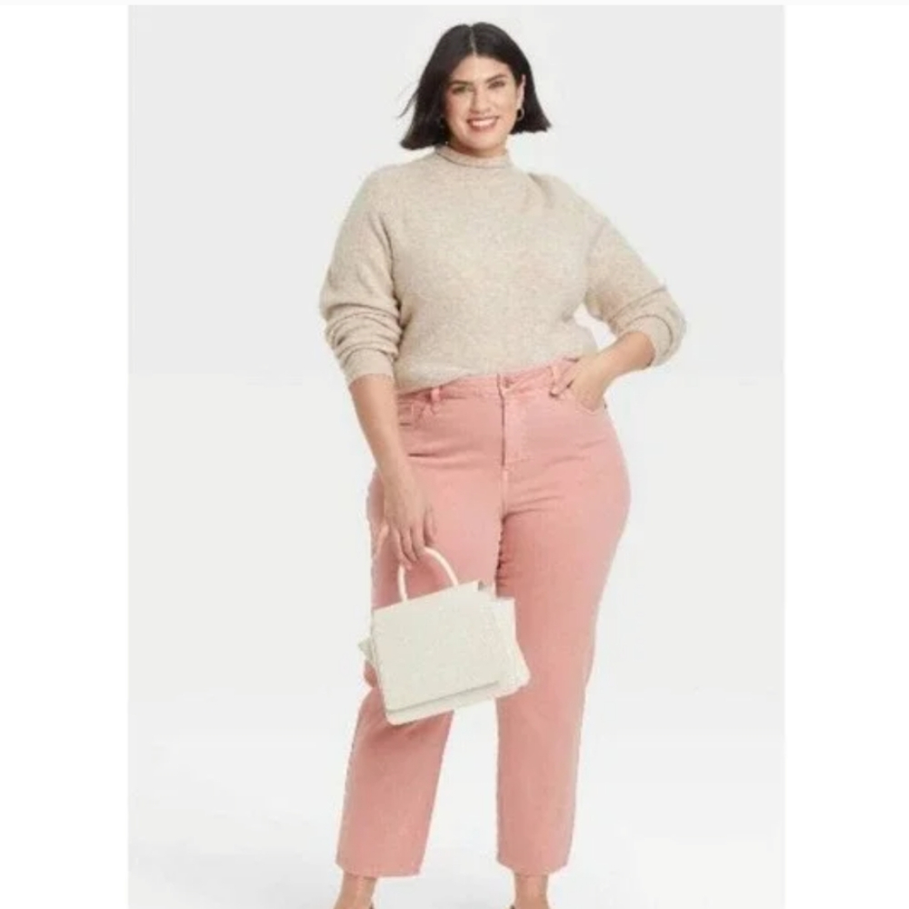 Ava & Viv Women's Sz 22W High-Rise Slim Straight Stretch Plus Size